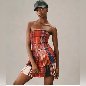 Anthropologie Plenty by Tracy Reese Strapless Tiered Mini Dress New